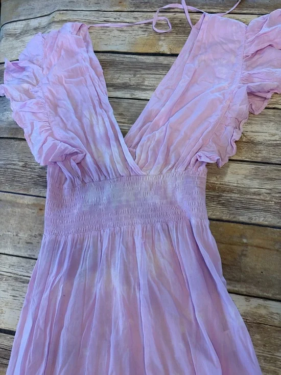 Tiare Hawaii M/L Boho Dahlia Maxi Dress Ombre Tie Dye Flowy Beach Summer Resort - Picture 3 of 11